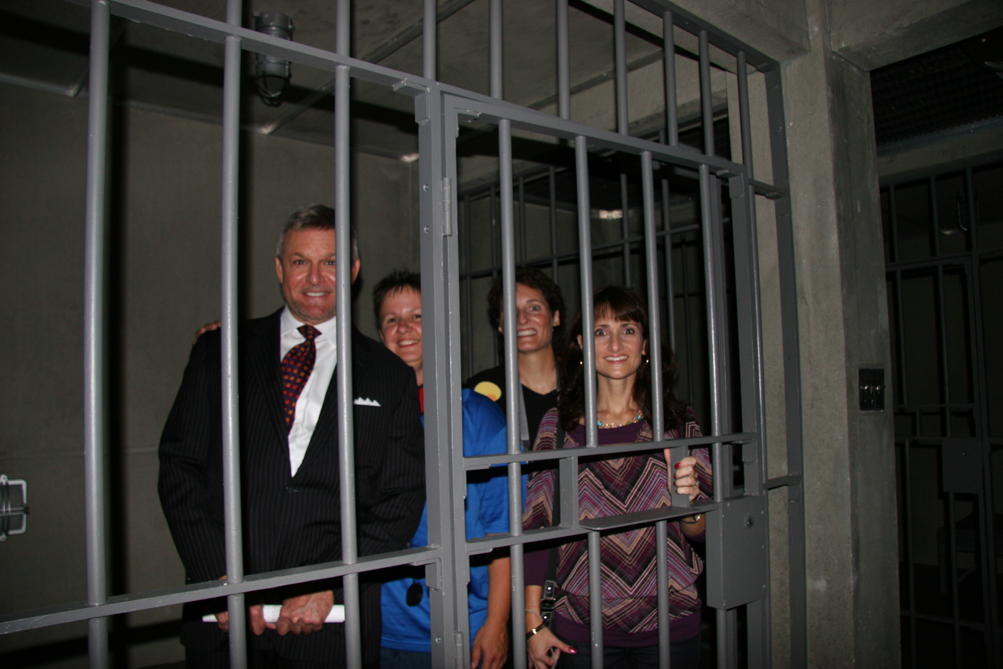 Ron in the cell with fans